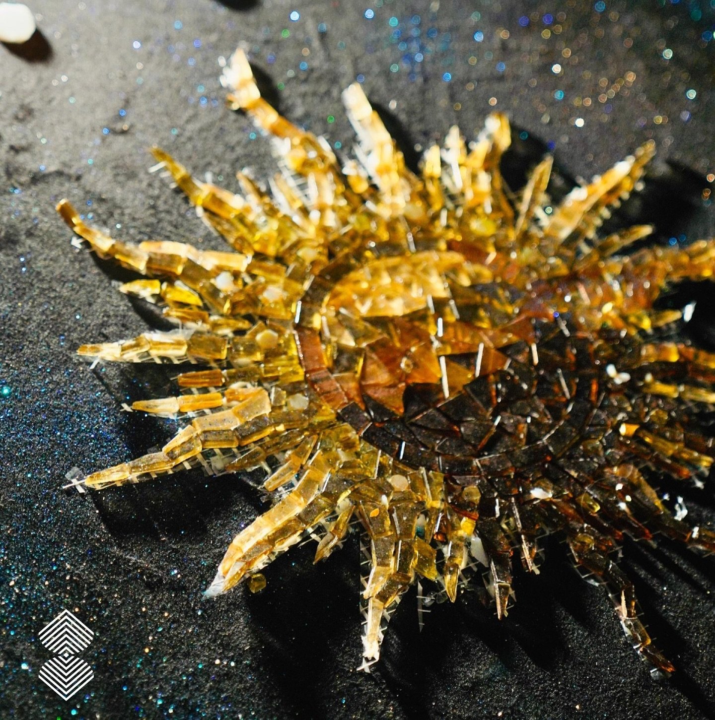 Gold Sun Mosaic Design 