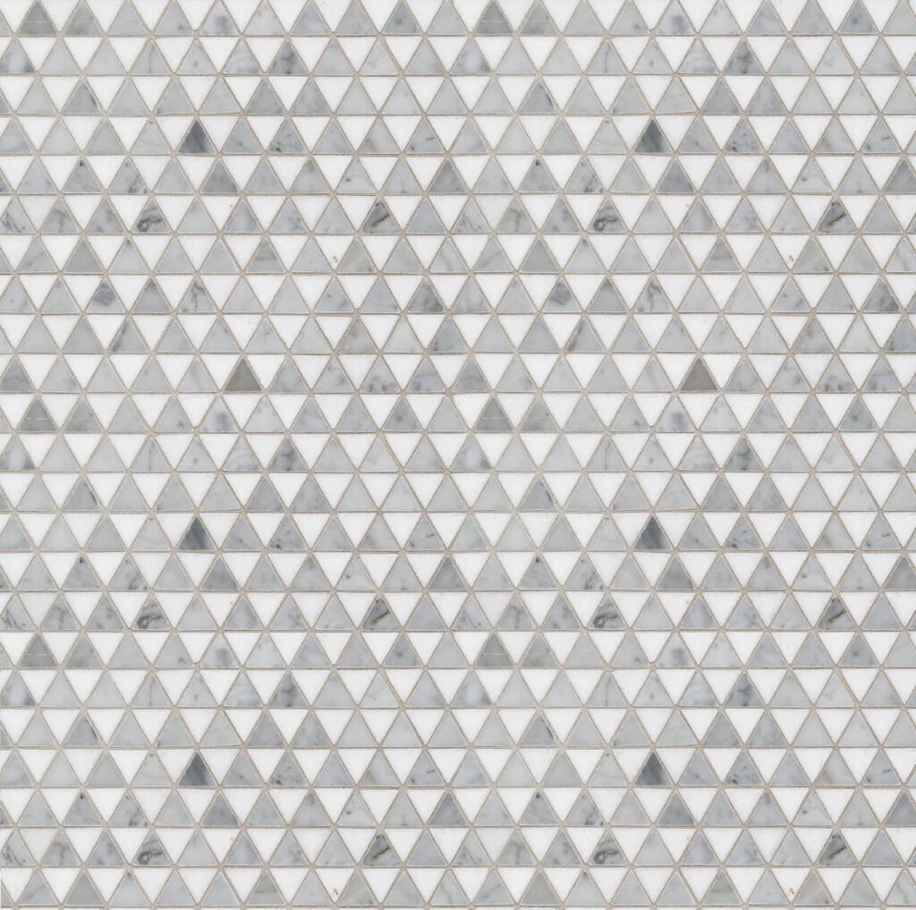 Frosted Triangle Marble Mosaic 1