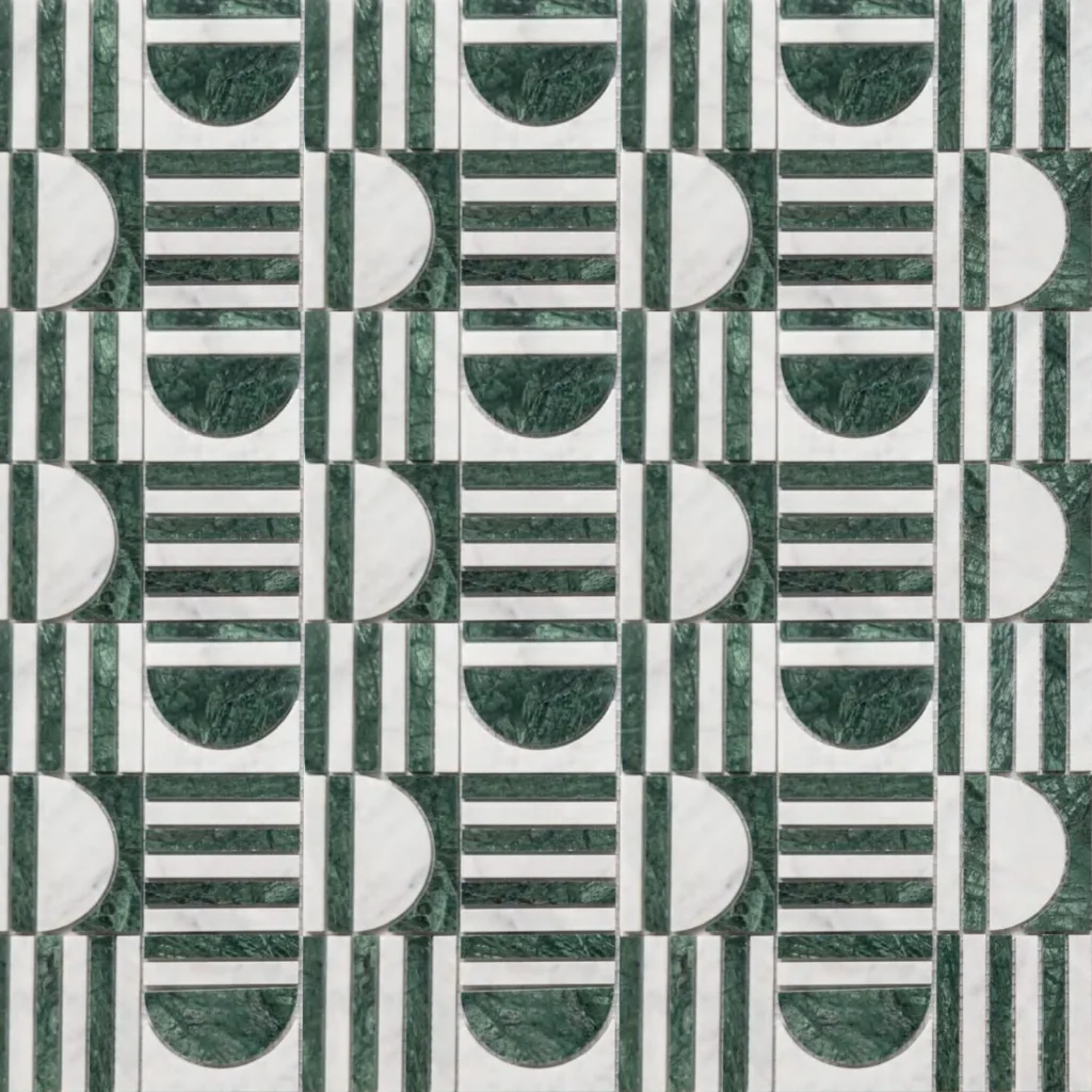 Geometric Arch Marble Mosaic1