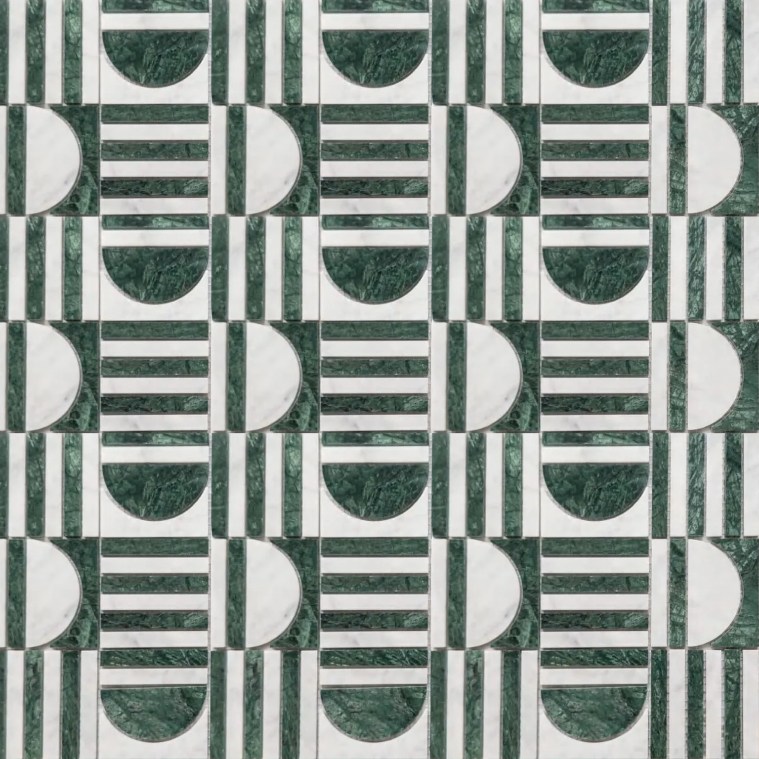 Geometric Arch Marble Mosaic1