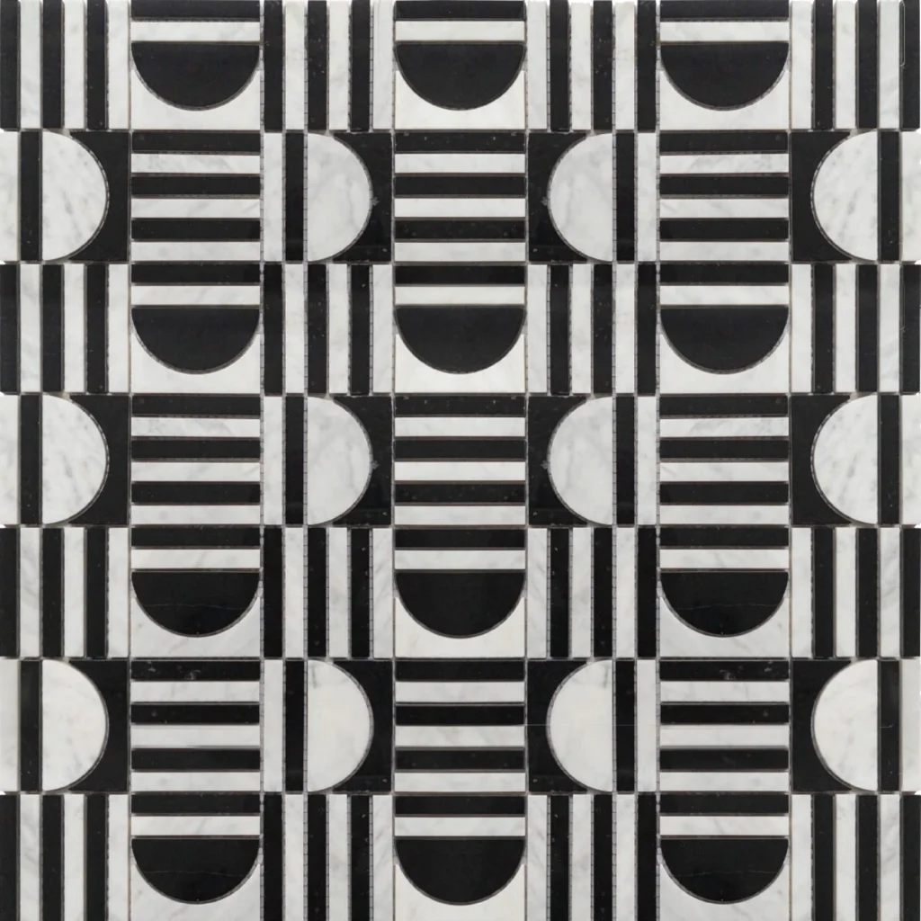 Geometric Arch Marble Mosaic2