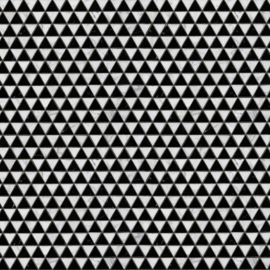 Marble Mosaic Triangular Tile Design 1