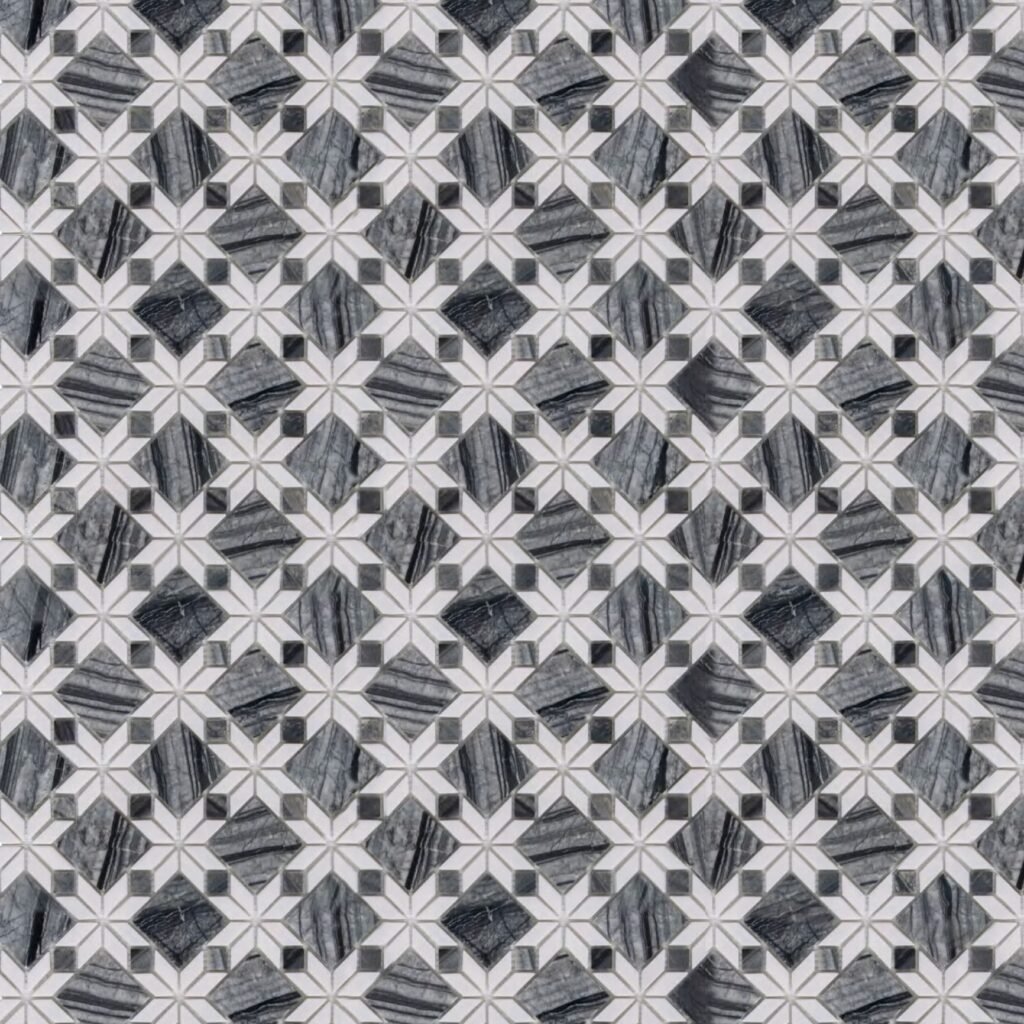 Modern Floral Marble Mosaic 1