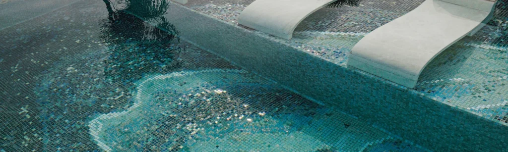 Pixel Pool Mosaic under water