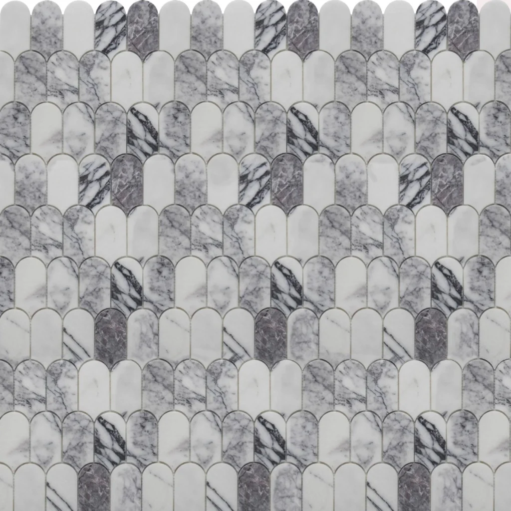 Silver Petal Marble Mosaic1