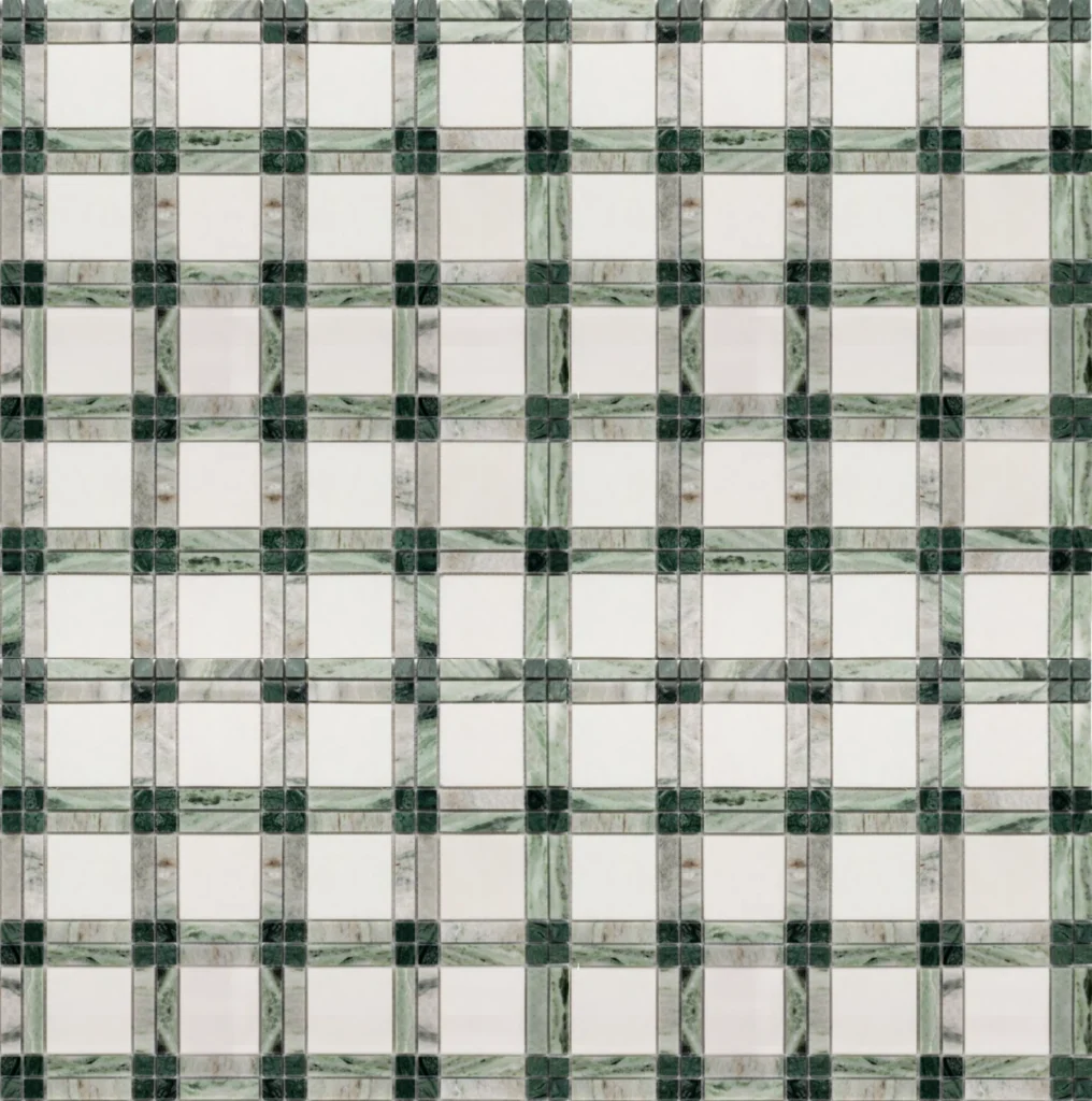 Tartan Plaid Marble Mosaic1