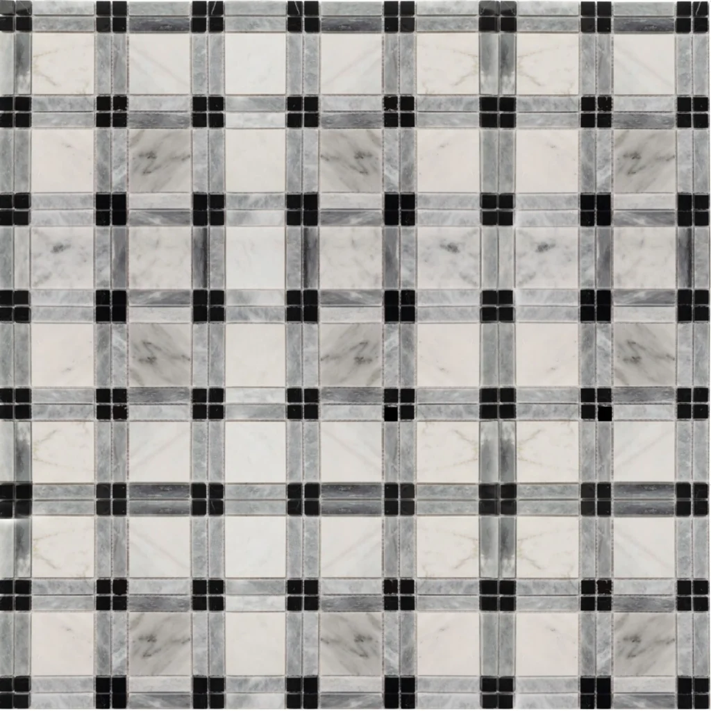 Tartan Plaid Marble Mosaic2