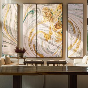 marble effect panel-mosaic art living