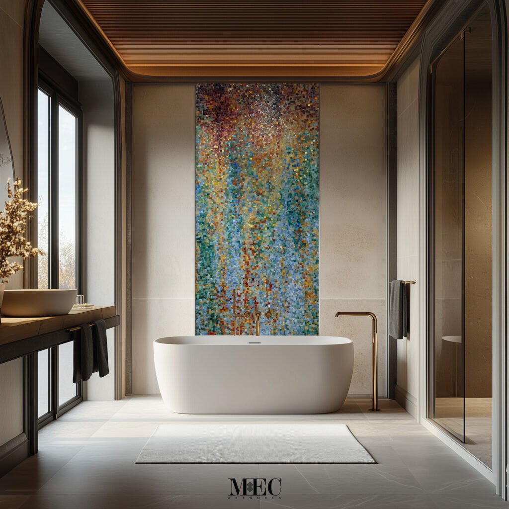 Modern bathroom mosaic tiles 