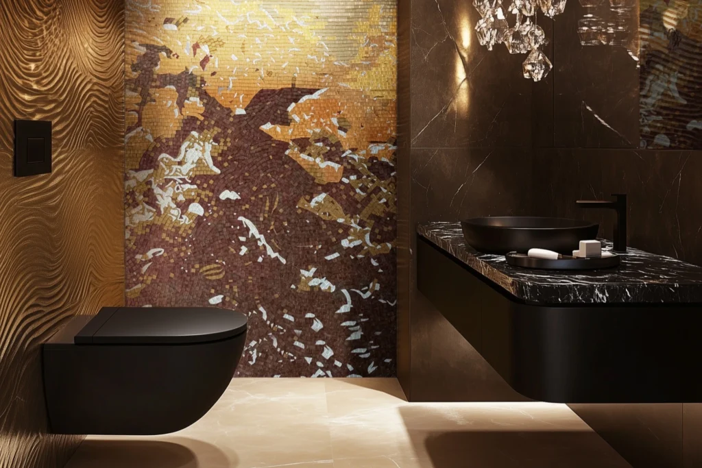 Bold Color and Accent Shower Wall Mosaics