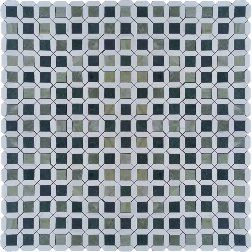 Geometric Square Mosaic Tile