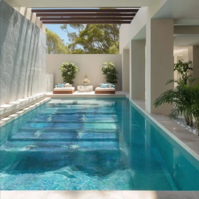 Sapphire Steps Serenity Mosaic Pool