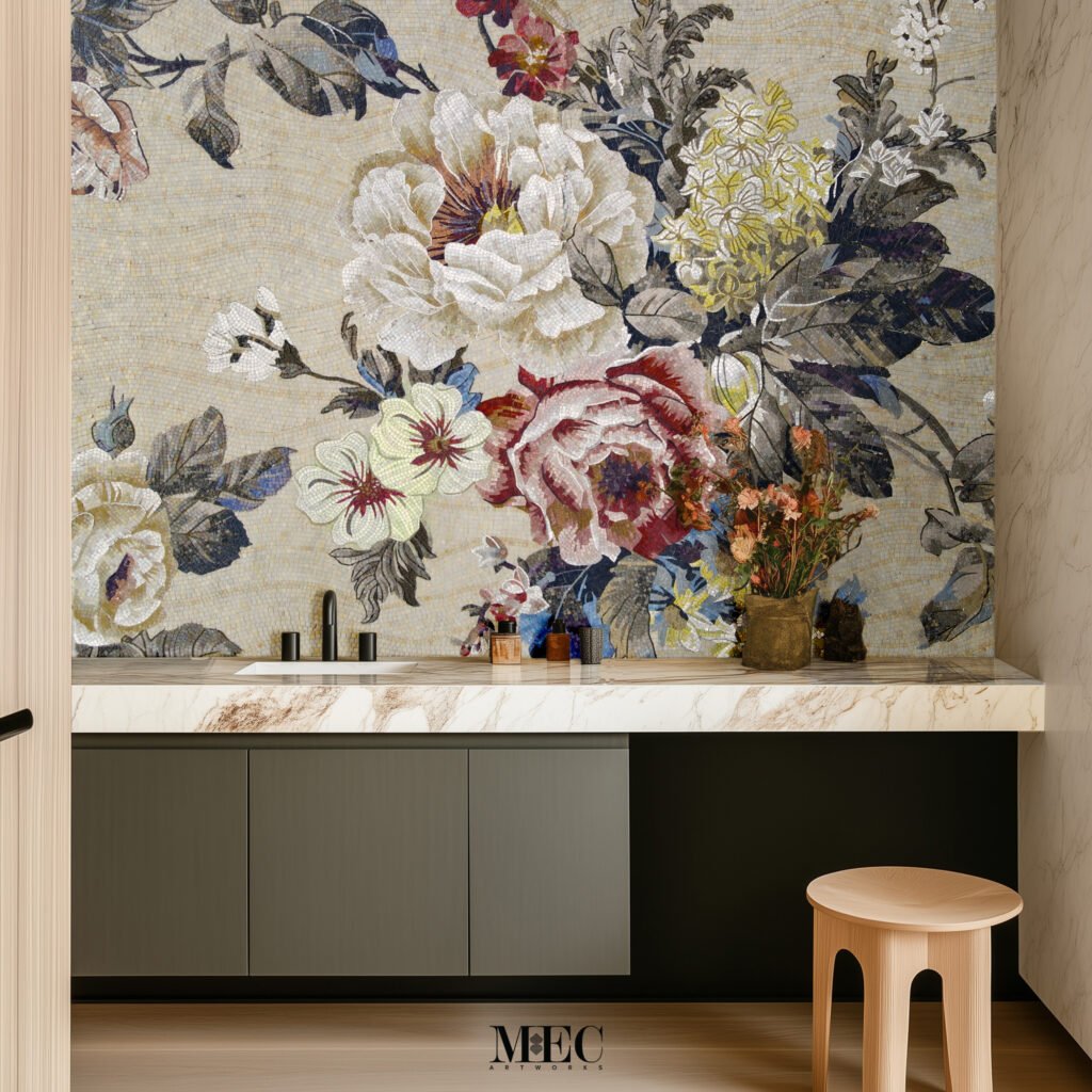 Floral Pattern Mosaic Design 