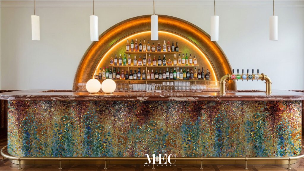 custom mosaic murals for restaurant