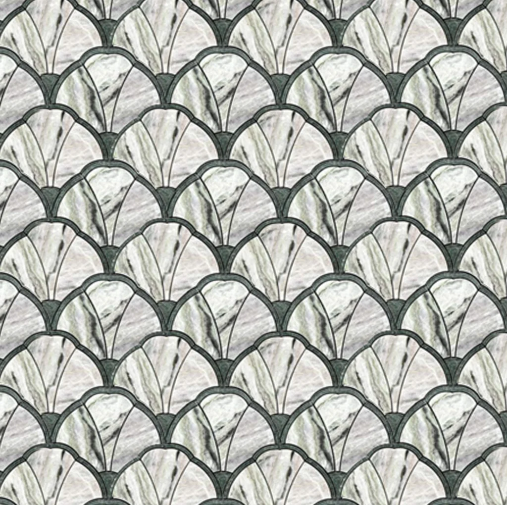 Art Deco Fan Marble Mosaic