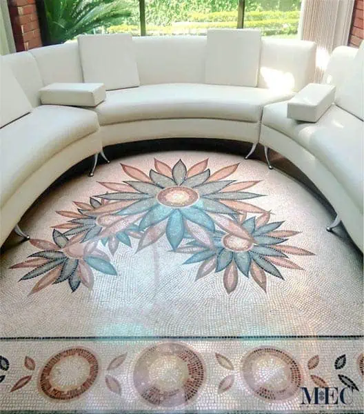 Floral mosaic floor Designs