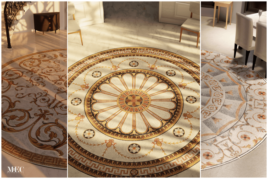 Marble Medallions Mosaic floor Design