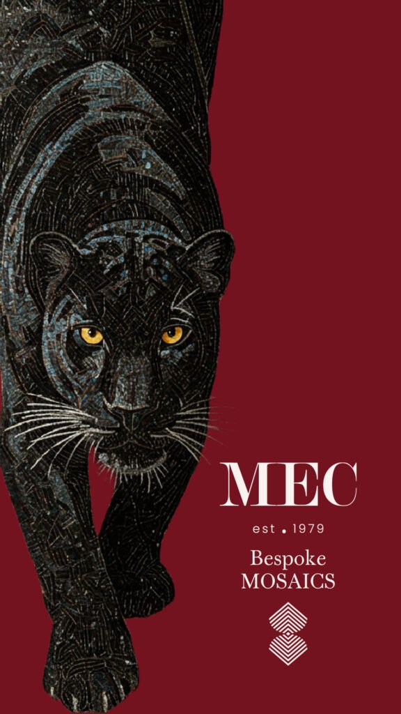 black panther mosaic art