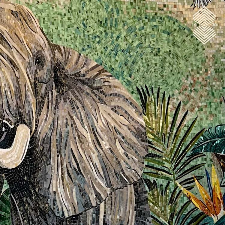 elephant mosaic art