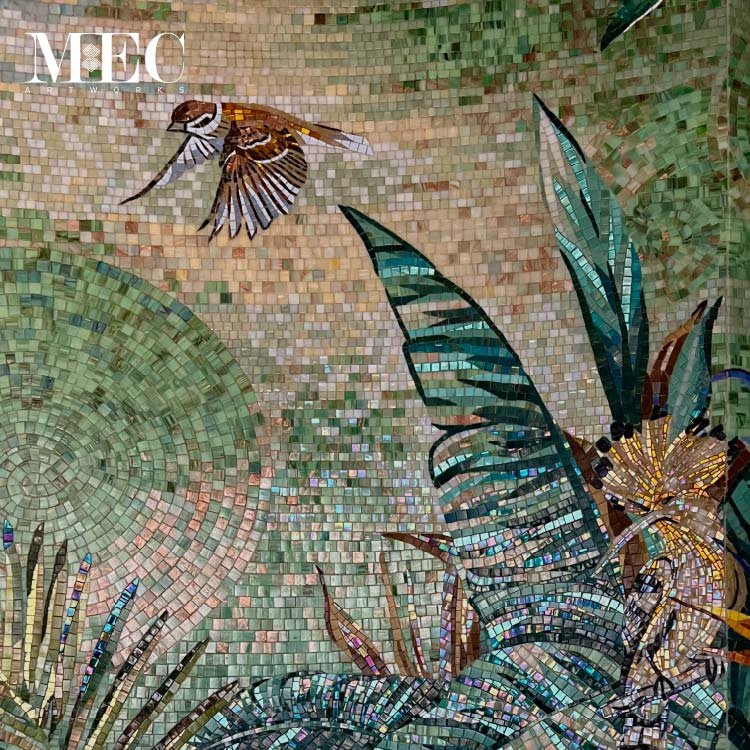 animal kingdom: mural mosaic art design