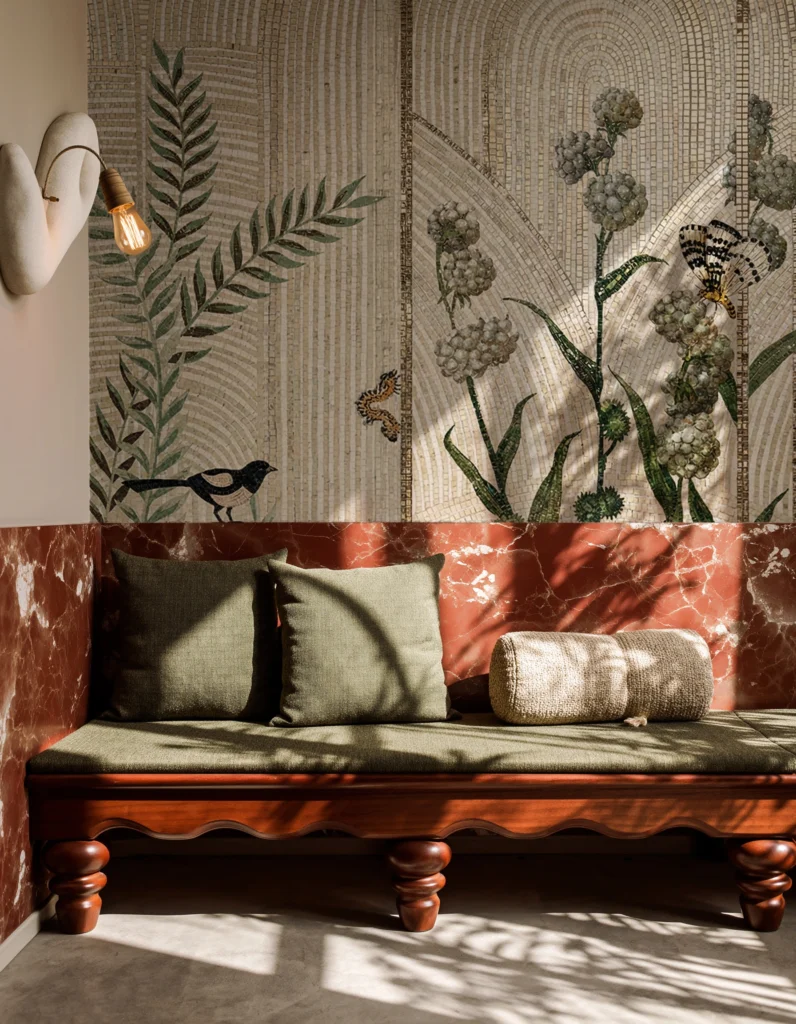 Visual Differences Between Hand-Cut Mosaic Tiles and Machine-Aligned Wall Systems