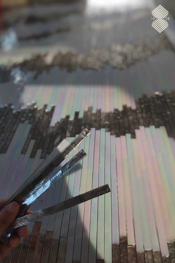 Ombre mosaic design for hospitality and spa environments