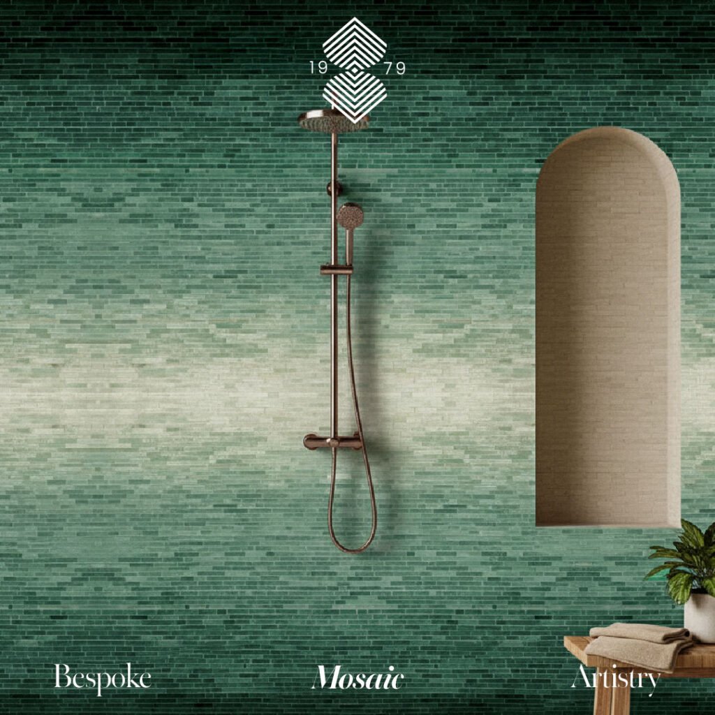 Spa-Inspired Bathroom Feature Walls Using Mosaic Tiles