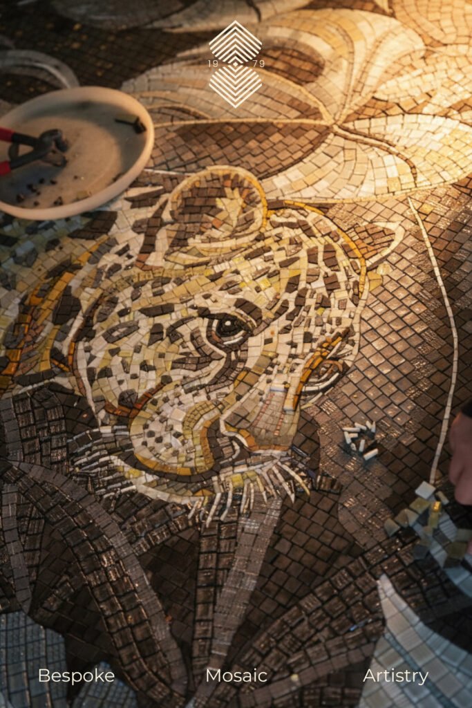 lion mosaic art