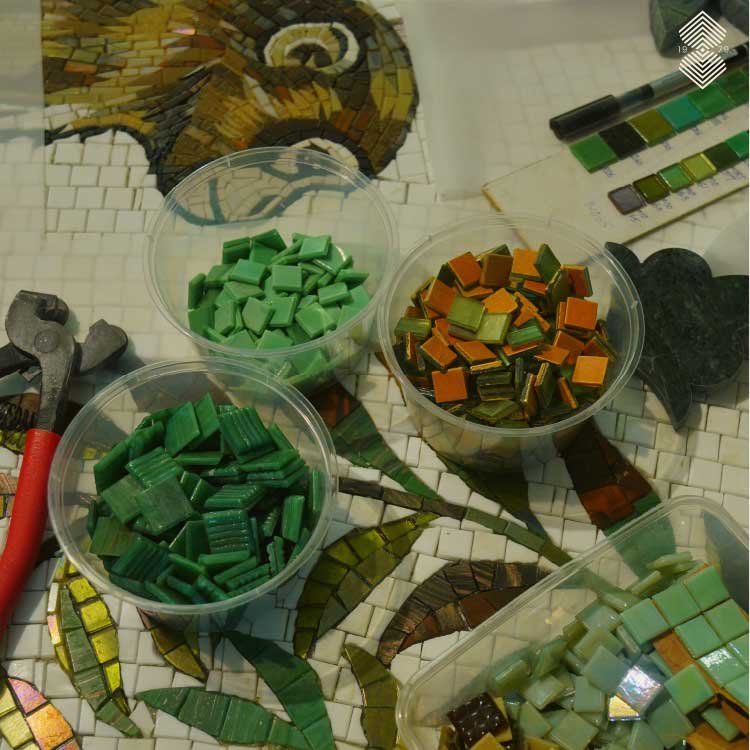 animal glass mosaic art