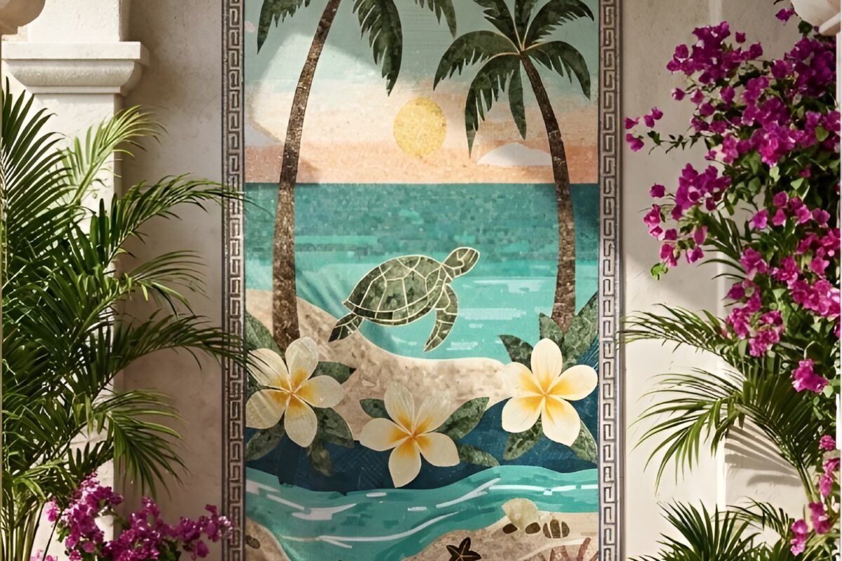 Turtle Mosaic Mural by MEC-Picsart