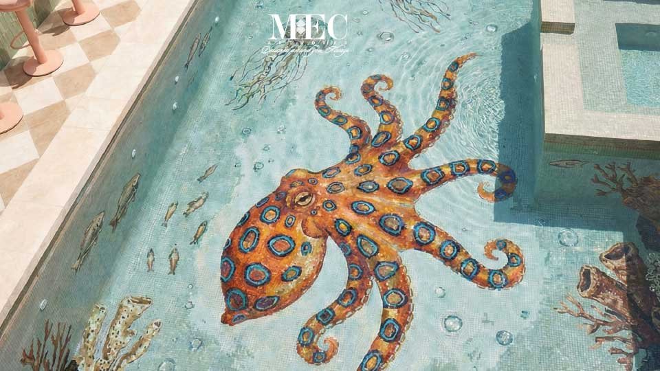 Animal Kingdom mosaic art designs for pools