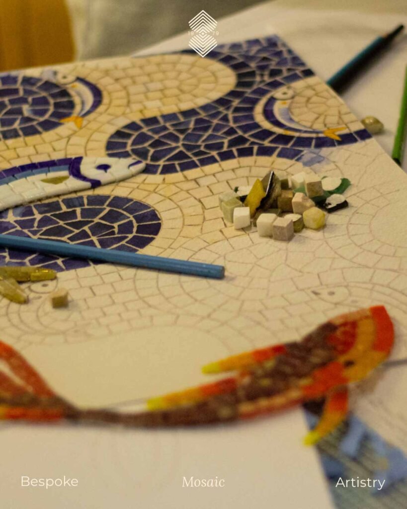 custom-made mosaic art for luxury interiors