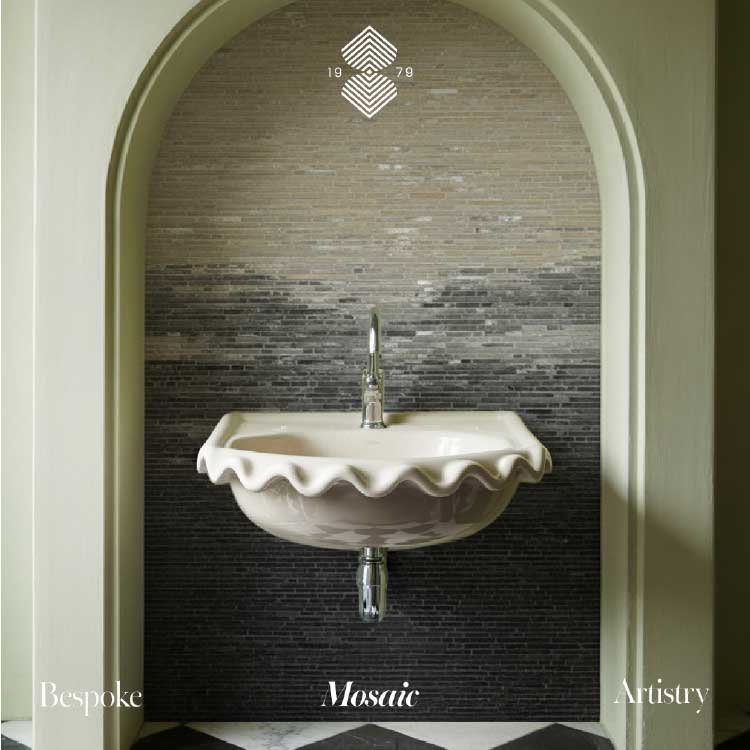 Mixed Material Mosaic Bathroom and Shower Tiles