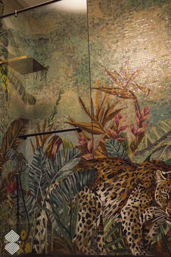 Marble and Glass Mosaic Shower Tiles for UAE Villas