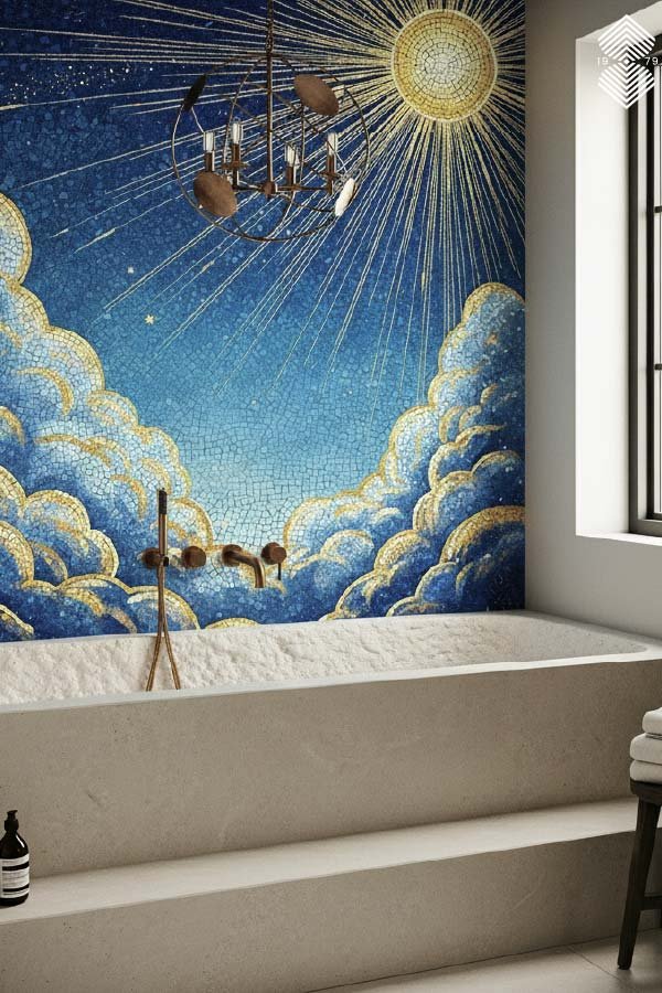 Matte Finish Shower Mosaic Tiles