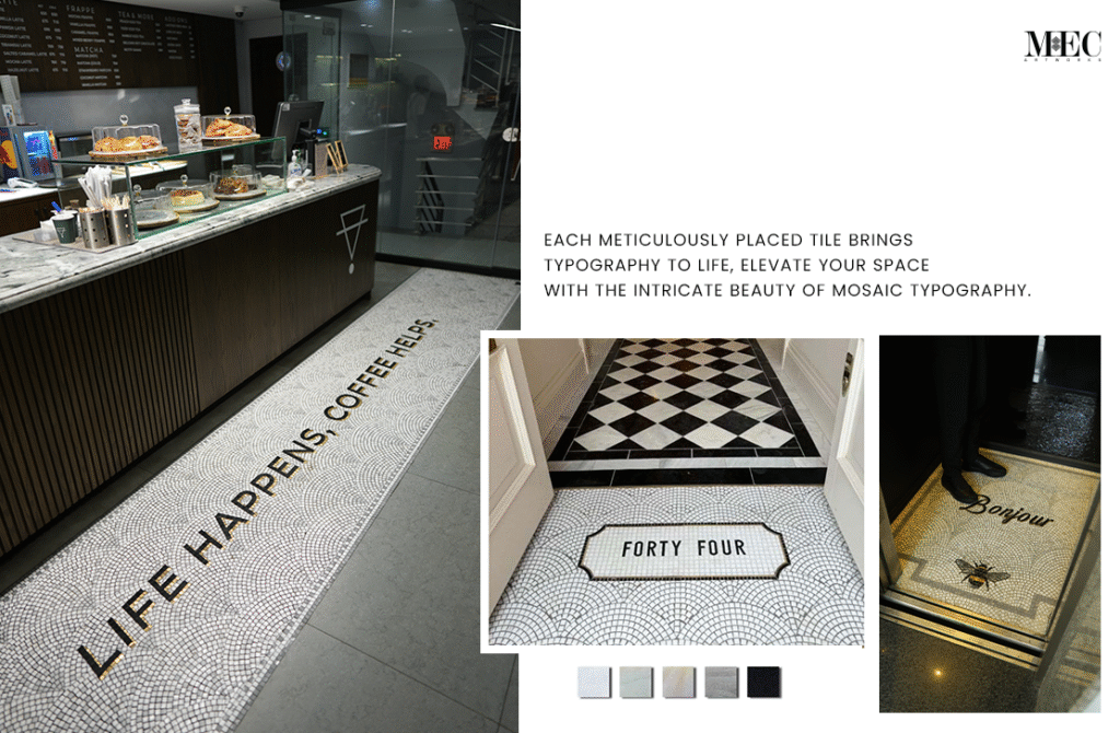 typography and logo mosaic