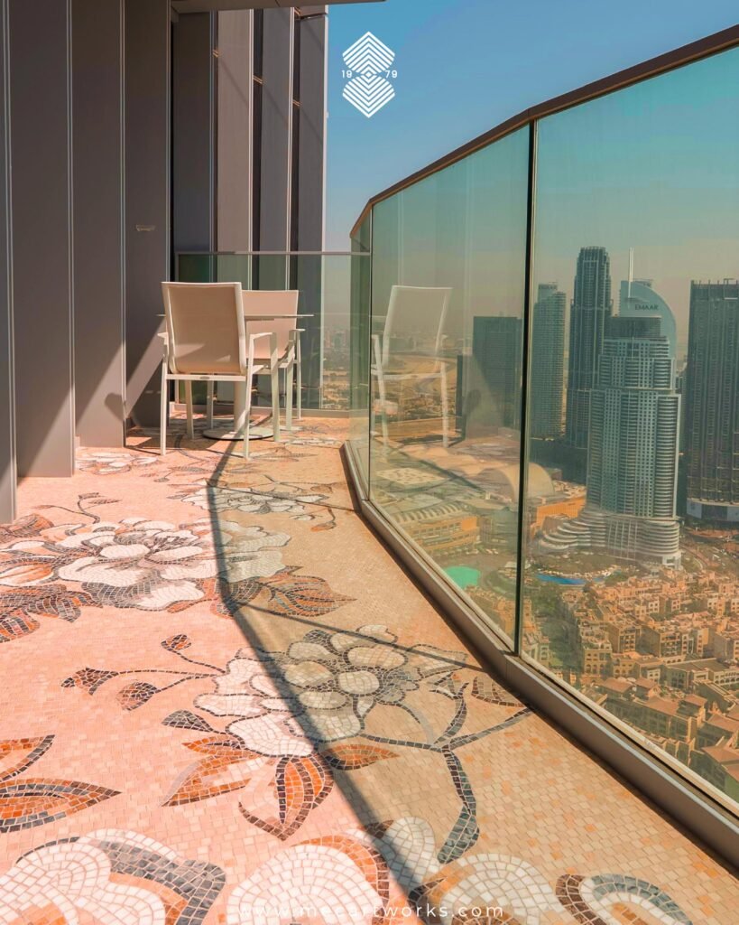 Bespoke Floral Mosaic Balcony