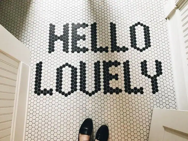 Digital-to-Mosaic typography and logo Process