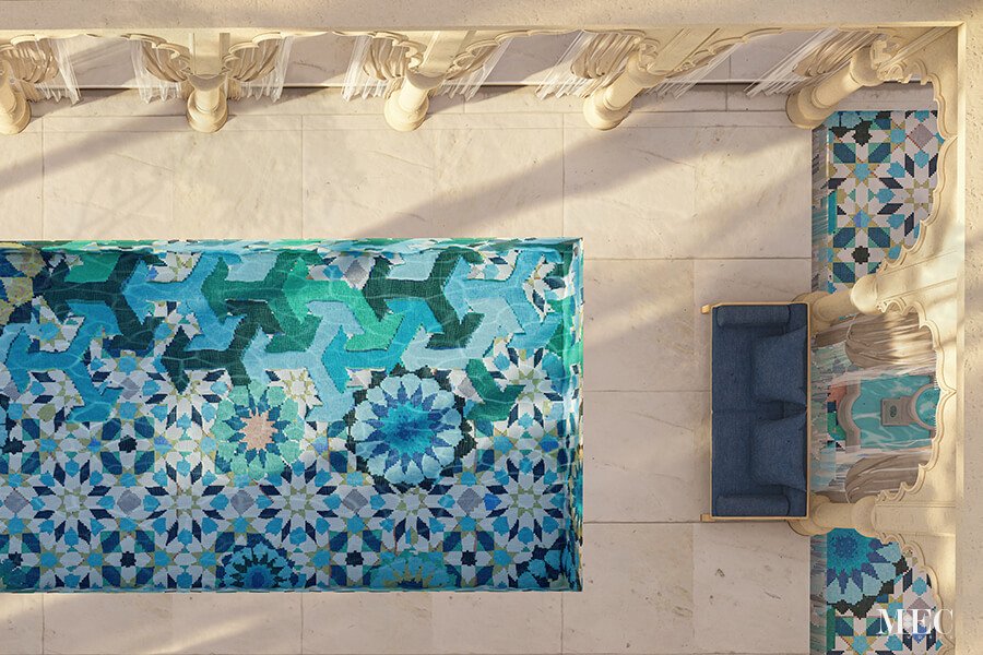 Moroccan Pool Mosaics UAE design