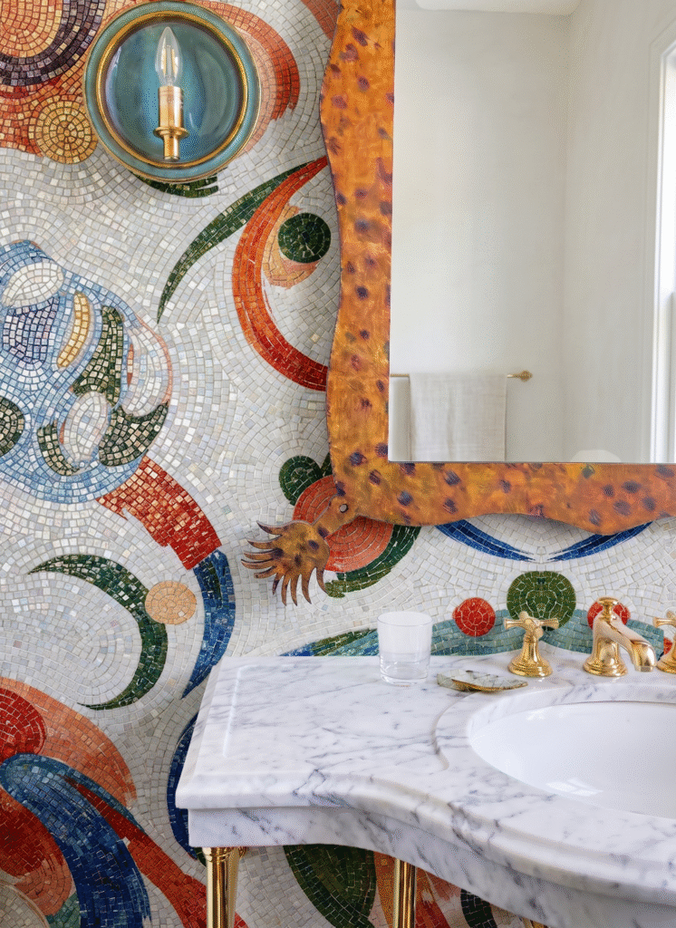 luxury bathroom wall features