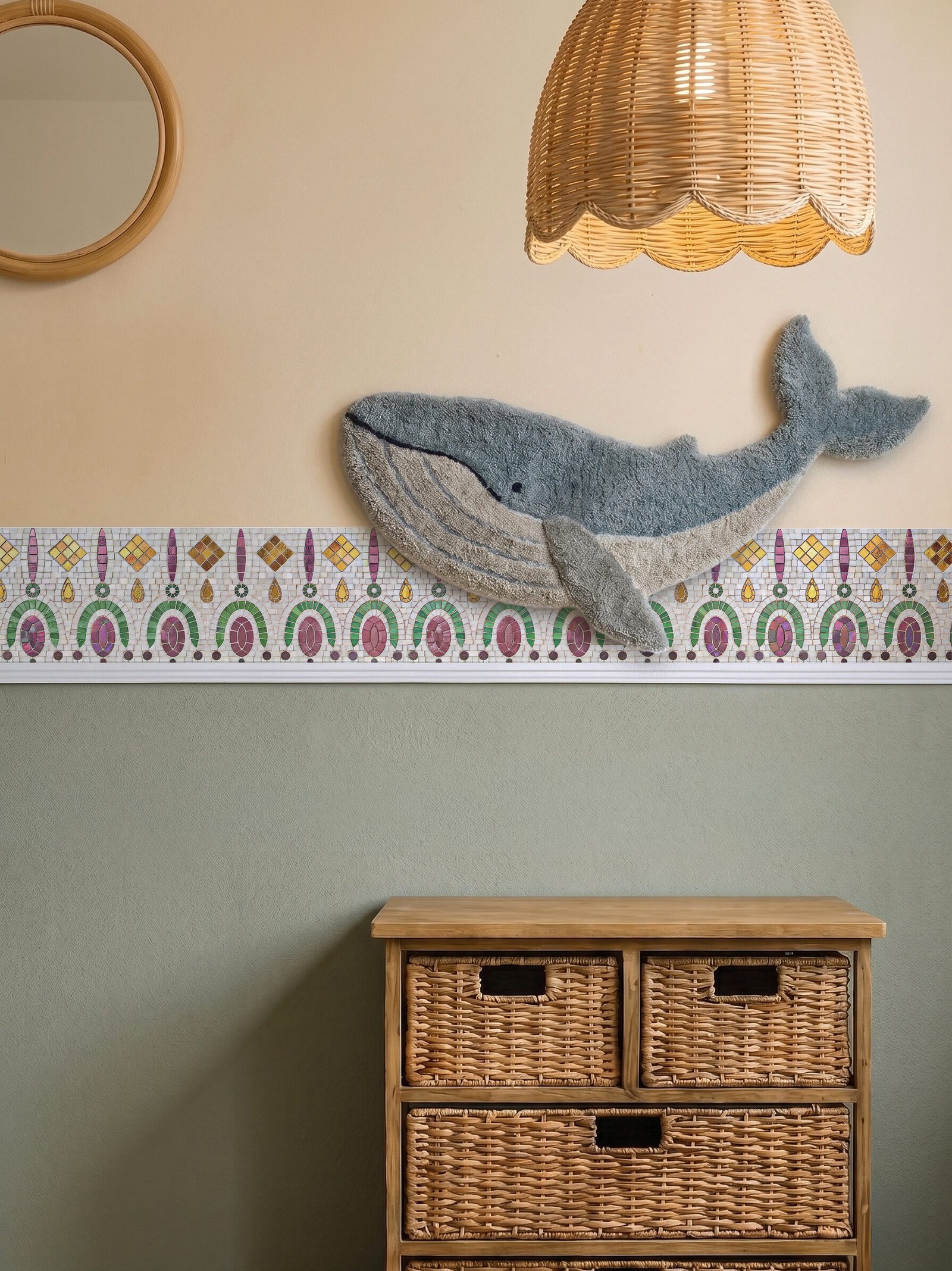 Custom luxury mosaic murals for private estates