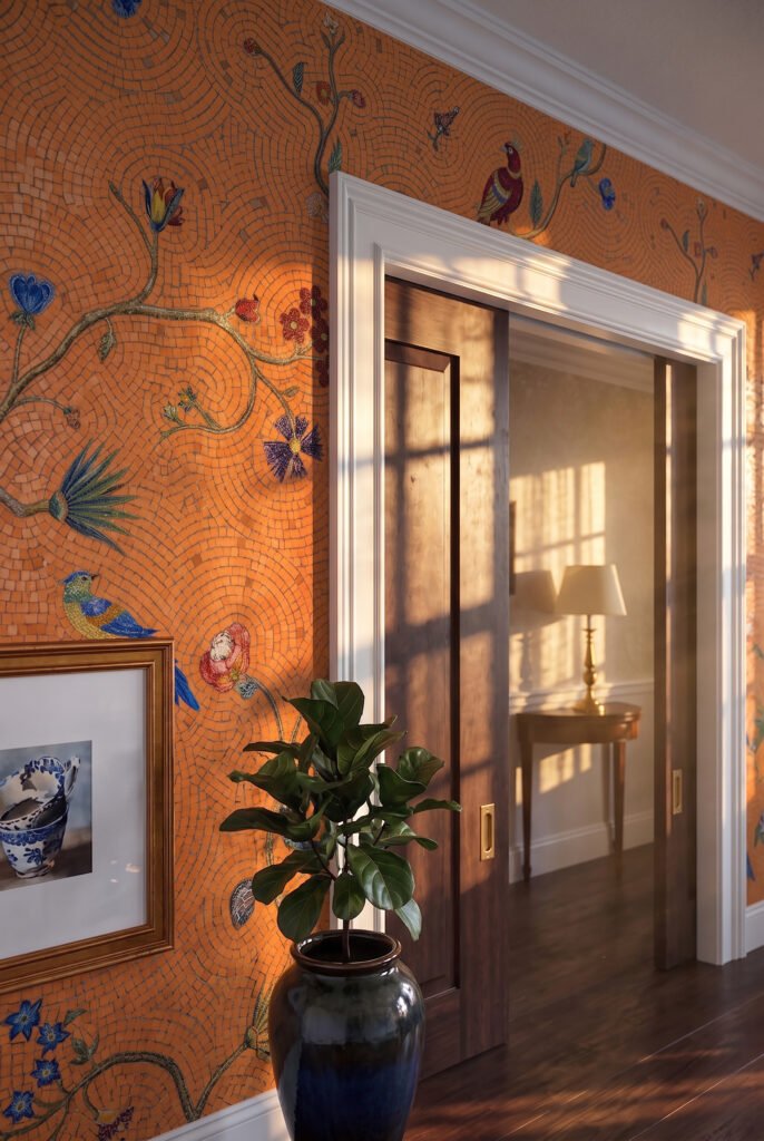 Bespoke mosaic art for luxury rooms