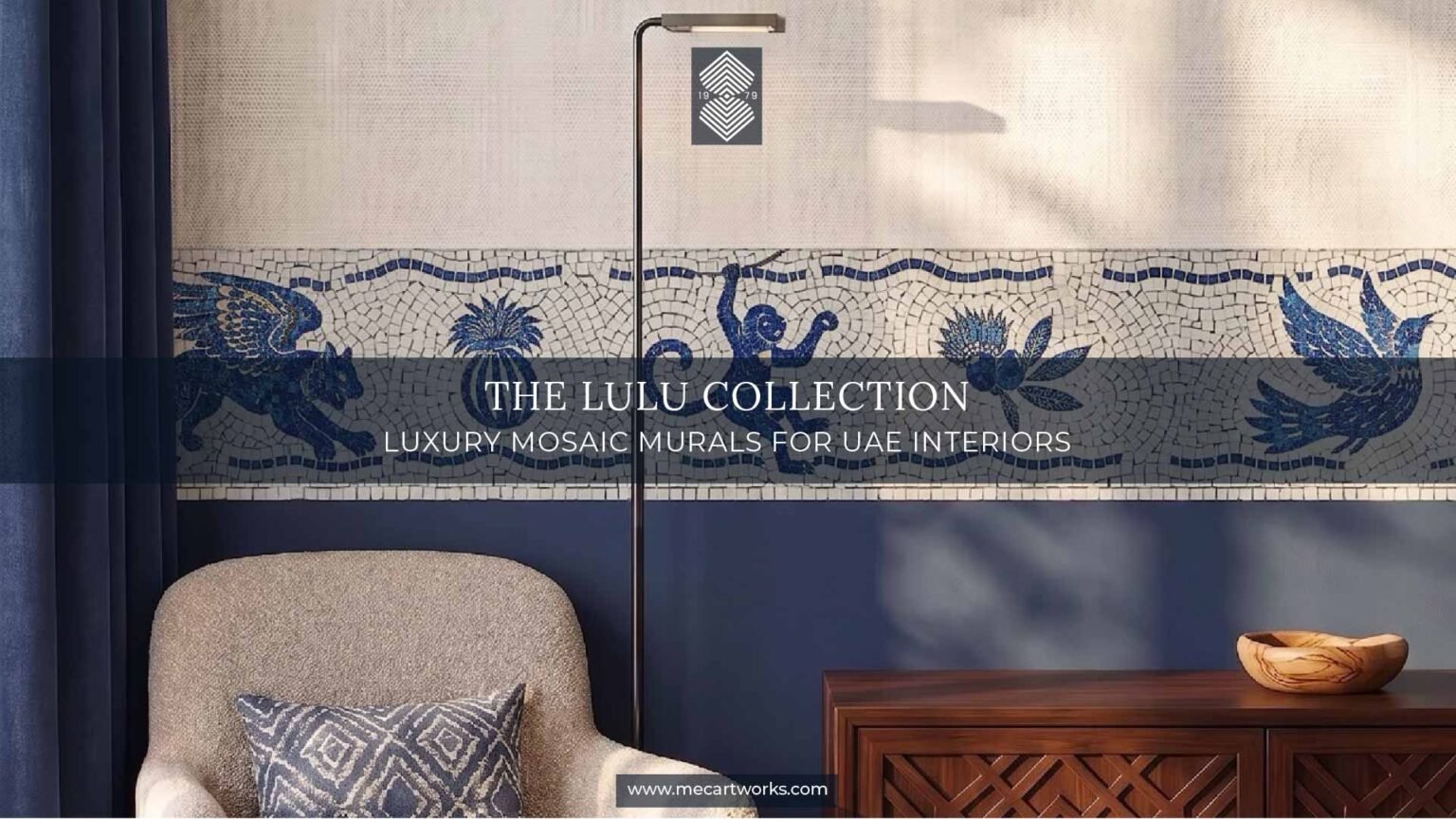 Custom luxury mosaic murals in lulu collection
