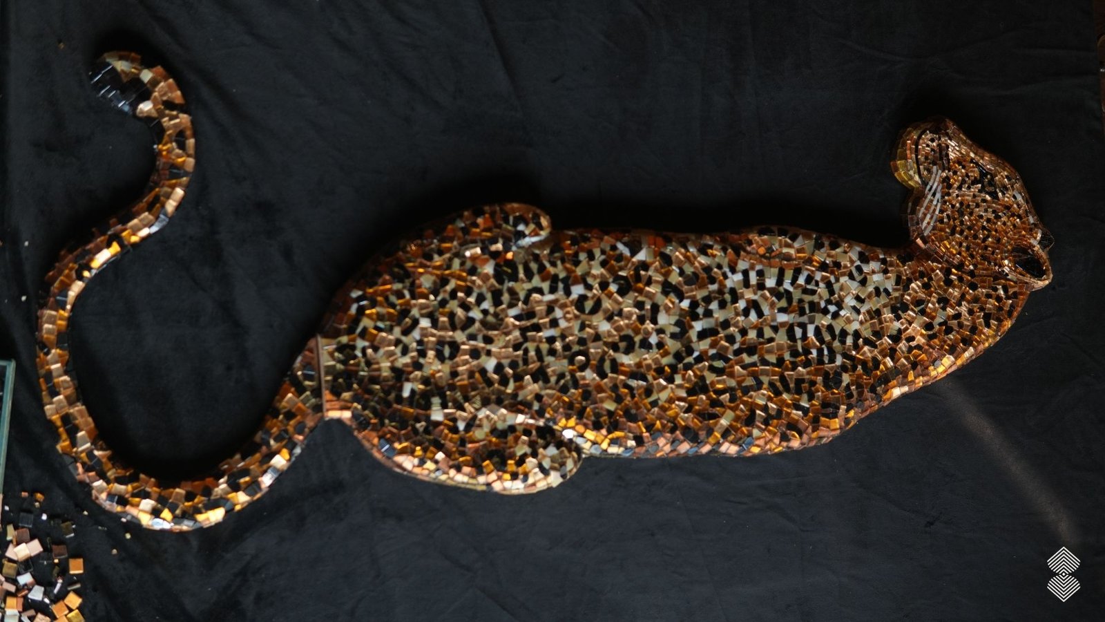 Leopard glass mosaics