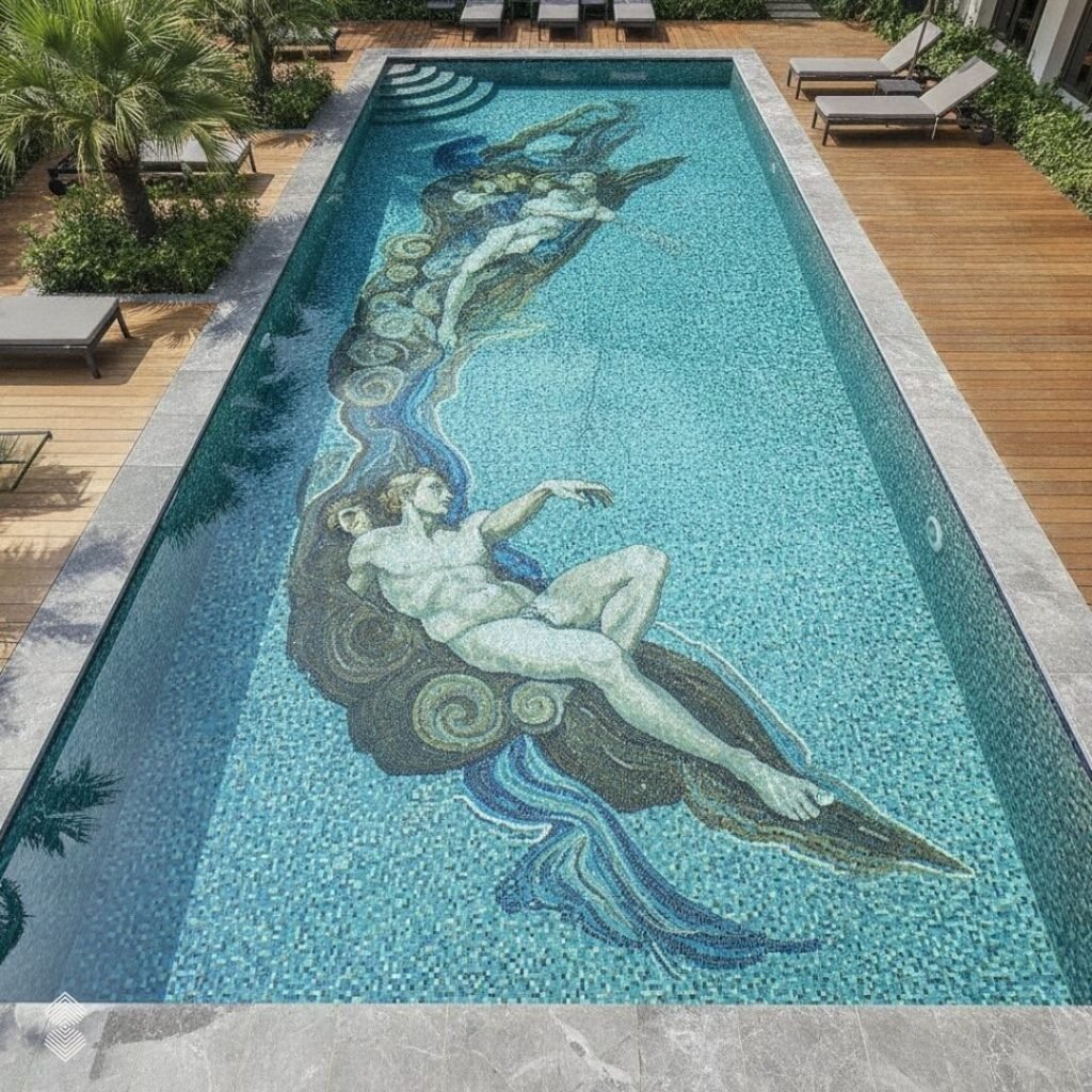 Custom Logos and Personalized Motifs in Mosaic Pool Designs