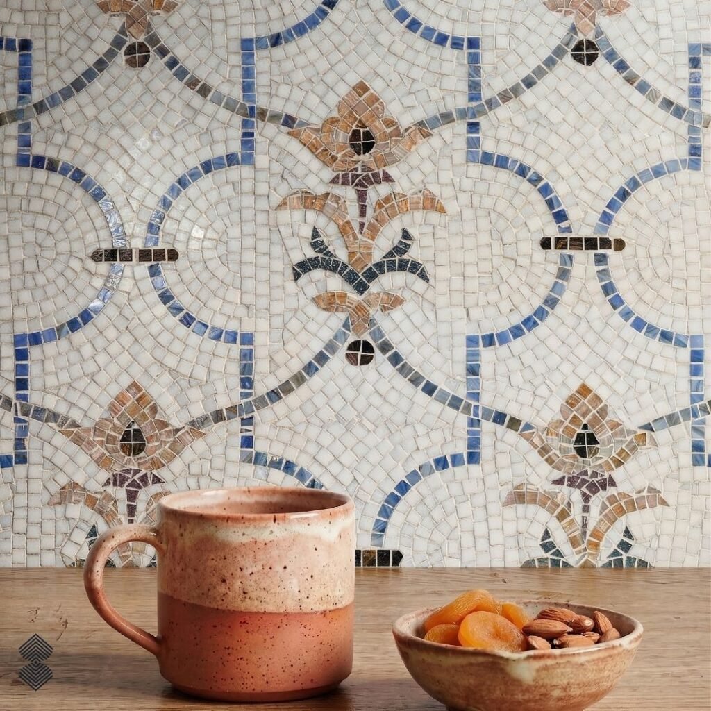 Arabesque Bloom Mosaic Wall Art
