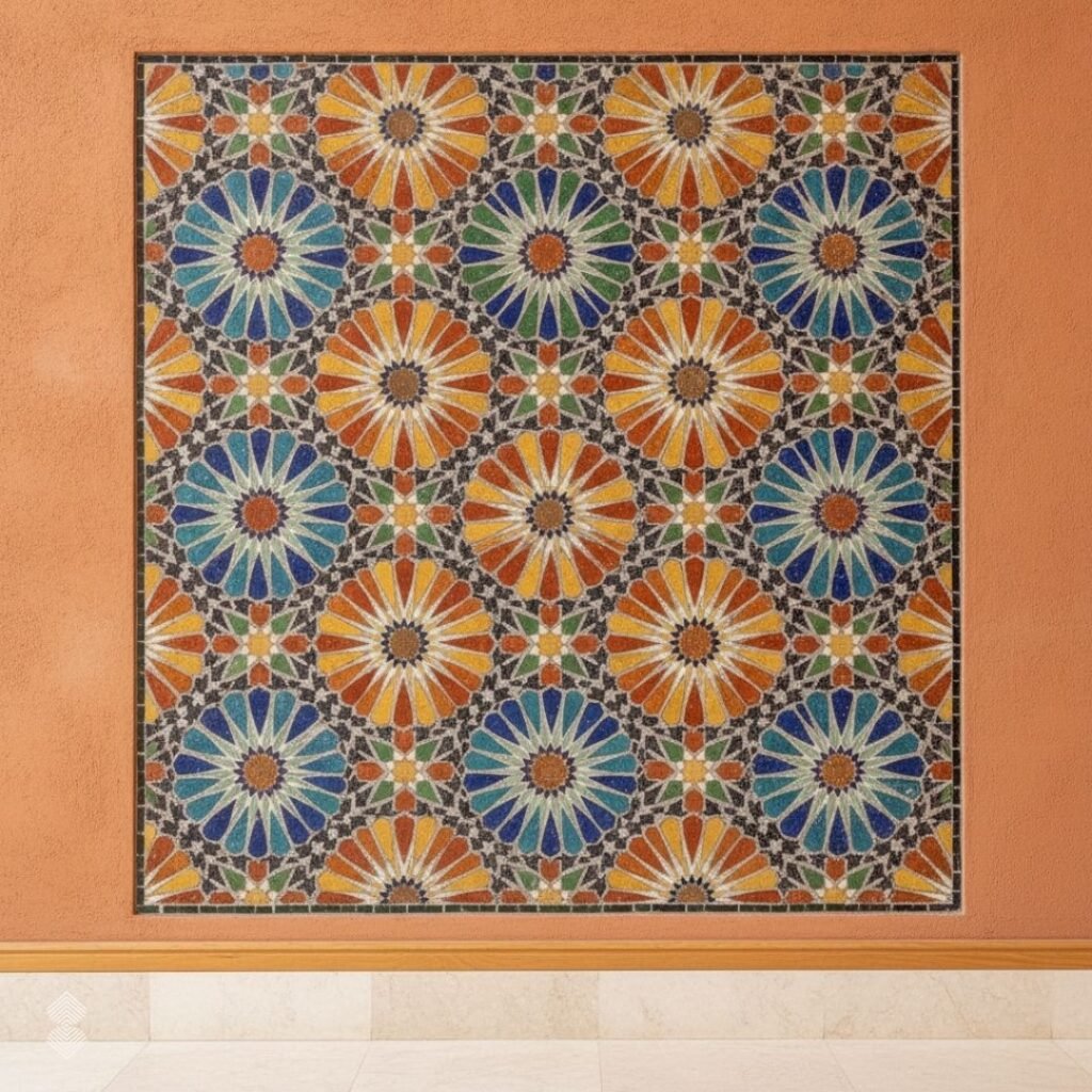 difference between Moroccan and Islamic mosaic