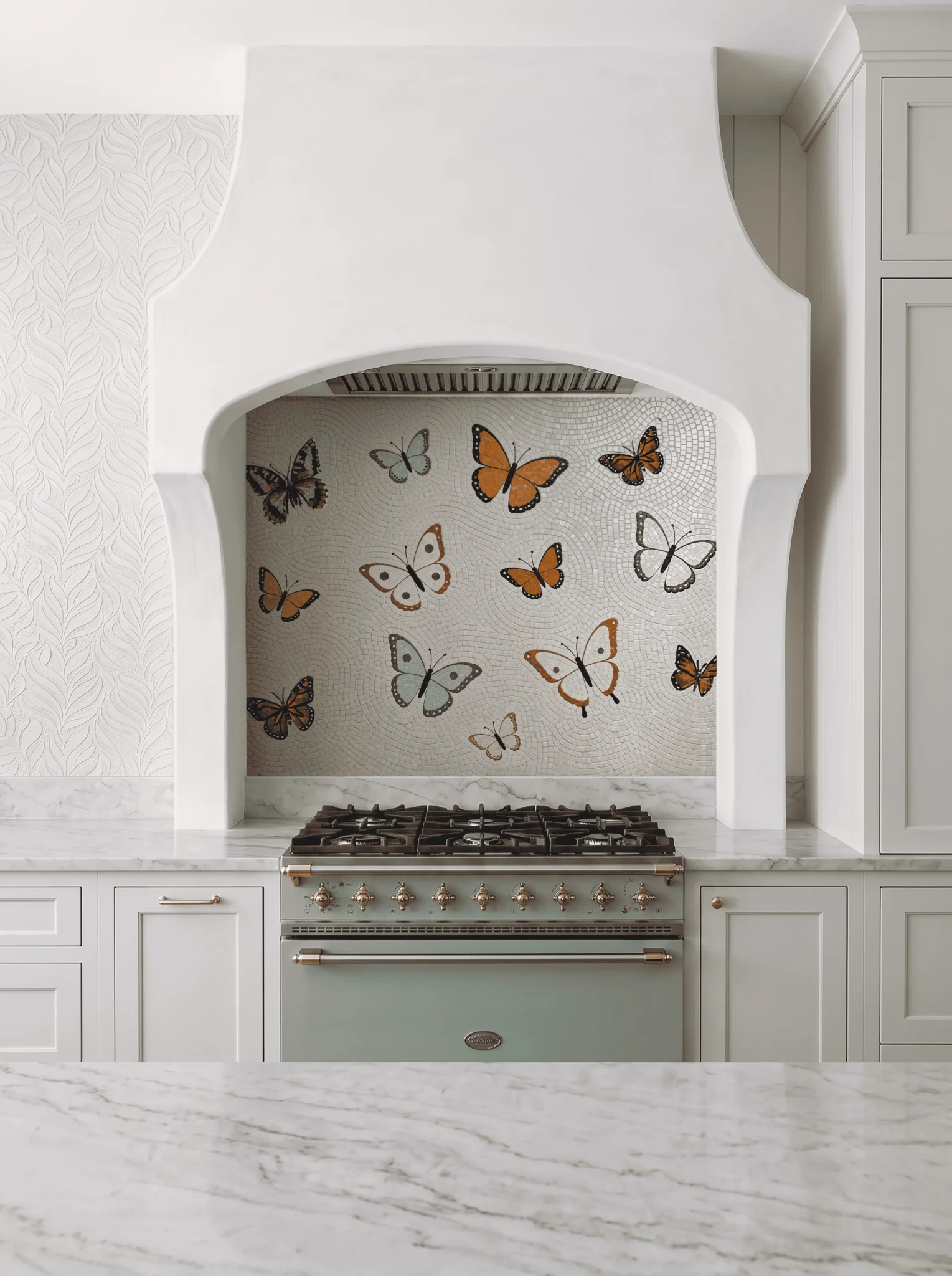 A Butterfly Inspired Mosaic for a Client's Kitchen