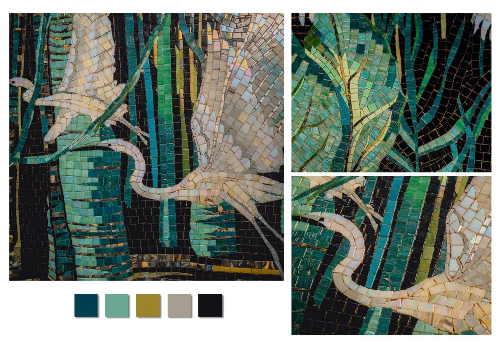 The layout of the mosaic