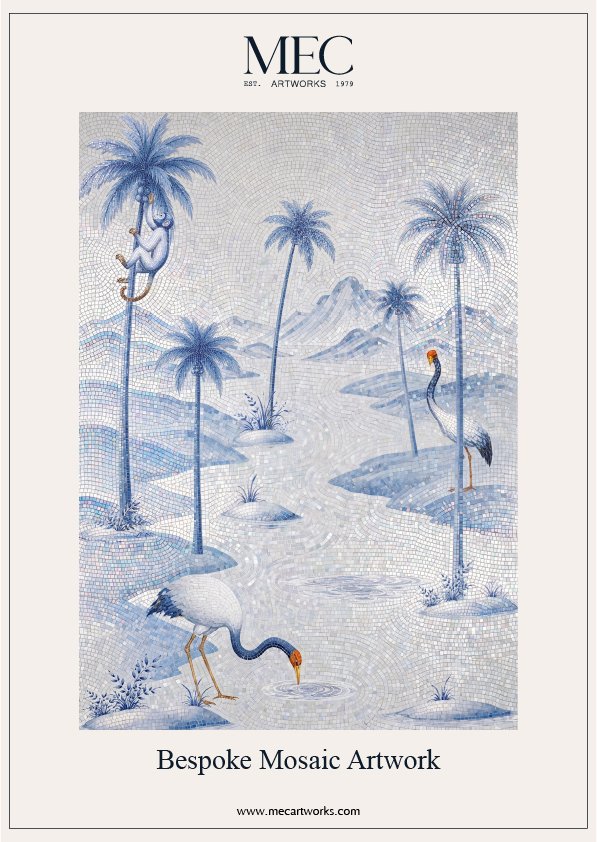 mosaic garden scene